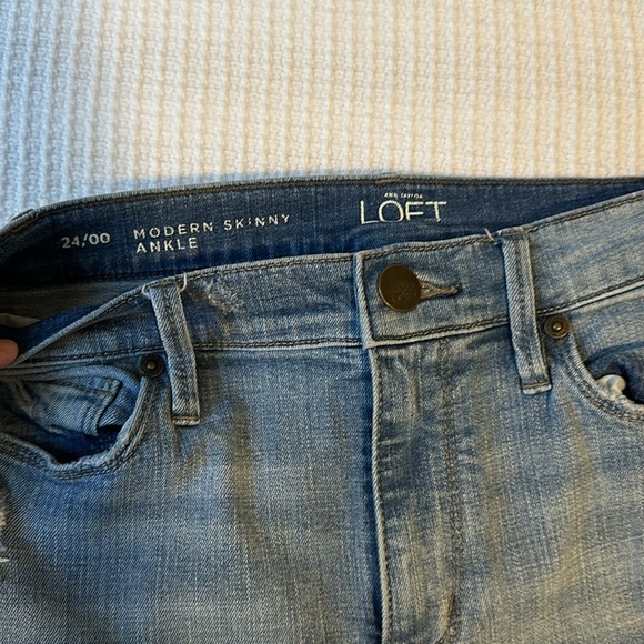 Loft modern skinny ankle jeans size 00 👖 - Picture 3 of 8
